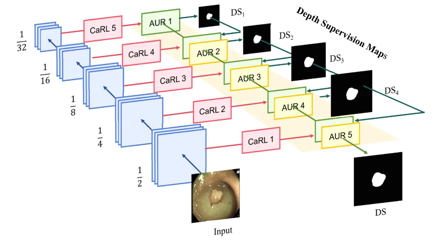 AFENet: Attention-driven feature evolution network for precise polyp segmentation 示意图