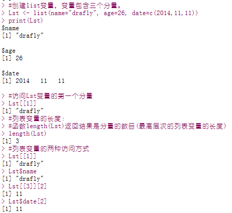list变量